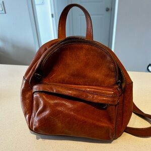 Real leather mini backpack great condition barely used Paid $200 selling $80 obo
